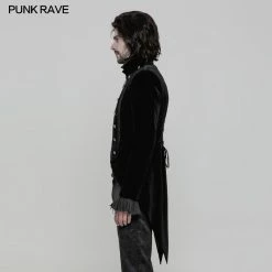Punk Rave Store Gorgeous Tailcoat Velvet & Jacquard Men's Gothic Dress Coat