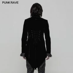 Punk Rave Store Gorgeous Tailcoat Velvet & Jacquard Men's Gothic Dress Coat