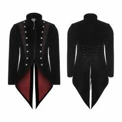 Punk Rave Store Gorgeous Tailcoat Velvet & Jacquard Men's Gothic Dress Coat