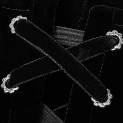 Punk Rave Store Gothic Gorgeous Velvet & Lace Steel Boned Overbust Corset