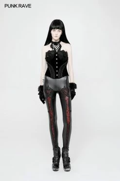 Punk Rave Store Vampire Sweet Love Leather Gothic Leggings
