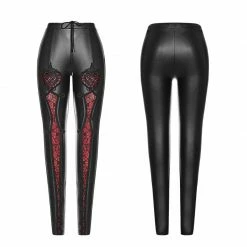 Punk Rave Store Vampire Sweet Love Leather Gothic Leggings