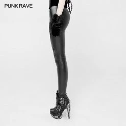 Punk Rave Store Vampire Sweet Love Leather Gothic Leggings