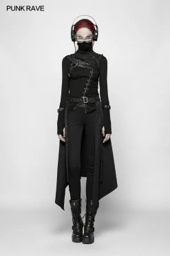 Punk Rave Store Steampunk Embossed Leather Collar And Shoulder Harness Accessories For Women Shoulder Armor