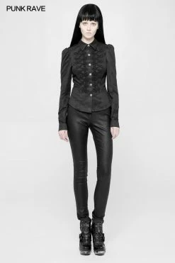 Punk Rave Store Vintage Military Uniform Punk Shirt For Women