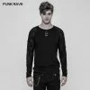Punk Rave Store Men's Raglan Sleeve Knit Punk T-shirt