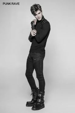 Punk Rave Store Men And Women Diablo Assassin Punk Rivet Leather Buckles Gloves Arm Warmers CyberPunk