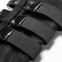 Punk Rave Store Men And Women Diablo Assassin Punk Rivet Leather Buckles Gloves Arm Warmers CyberPunk