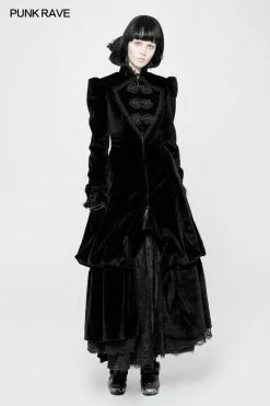 Punk Rave Store Gorgeous Victorian Royal Vintage Layered Gothic Coat With Stand Collar