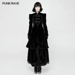 Punk Rave Store Gorgeous Victorian Royal Vintage Layered Gothic Coat With Stand Collar