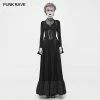 Punk Rave Store Victorian Steampunk Long Linen Lace Up Corset Suspender Dress