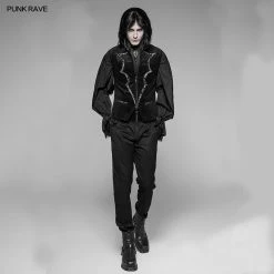 Punk Rave Store Alchemist Gothic Waistcoat Vampire Bat Velvet Vest