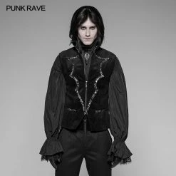 Punk Rave Store Alchemist Gothic Waistcoat Vampire Bat Velvet Vest