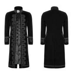 Punk Rave Store Gothic Victoria's Gorgeous Vintage Velvet Coat Stand Collar Jacket For Men