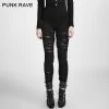 Punk Rave Store Hot Sale Broken Mesh Gothic Pants/leggings For Women