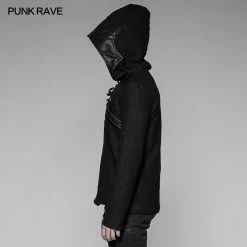 Punk Rave Store Punk Sweater & Hoodies Dark Evil Dragon Pullover Mosaic Punk Hoodies For Men