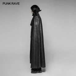 Punk Rave Store Dracula Gorgeous Gothic Cape Cloak Embossed Velvet Long Coat