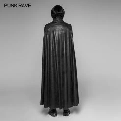 Punk Rave Store Dracula Gorgeous Gothic Cape Cloak Embossed Velvet Long Coat