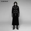 Punk Rave Store Gothic Victorian Gorgeous Velvet Long Punk Jacket Detachable Fake Two-Piece Coat For Men