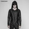 Punk Rave Store Punk Sweater & Hoodies Men's Dark Punk Personality Pullover Hoodie Beveled Zipper Hooded Knitting Sweater