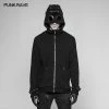 Punk Rave Store Punk Pilot Personality Hooded Jacket Cashmere Sweater Cardigan For Men