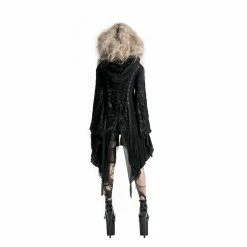Punk Rave Store Punk Style Lace Gothic Black Long Sweater For Women