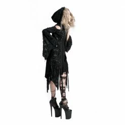 Punk Rave Store Punk Style Lace Gothic Black Long Sweater For Women