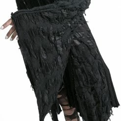 Punk Rave Store Punk Style Lace Gothic Black Long Sweater For Women