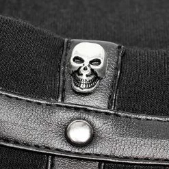 Punk Rave Store Punk Mens T Shirts Men's Punk Front Pimp Rivets Slim Personality T-shirt