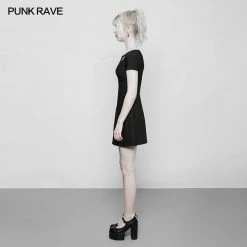 Punk Rave Store Sexy Hollow A Pendulum Slim Knitted Gothic Dress