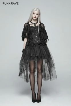 Punk Rave Store Lolita Transparent Lace Small Cloak With Hood