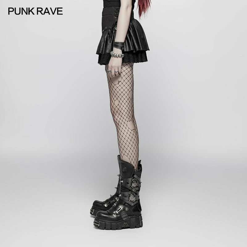 Punk Rave Store Lovely Steamy Ruffled Punk Miniskirt 4 Punk Rave Store Lovely Steamy Ruffled Punk Miniskirt