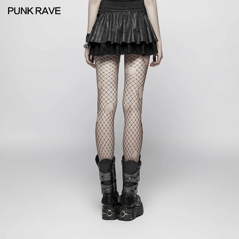Punk Rave Store Lovely Steamy Ruffled Punk Miniskirt 5 Punk Rave Store Lovely Steamy Ruffled Punk Miniskirt