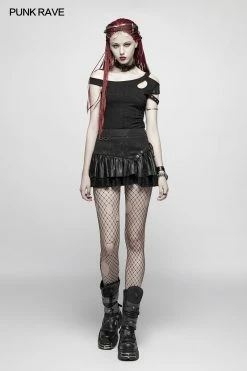 Punk Rave Store Lovely Steamy Ruffled Punk Miniskirt 17 Punk Rave Store Lovely Steamy Ruffled Punk Miniskirt