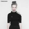 Punk Rave Store Punk Strapless Imitate Ice Silk T-shirt
