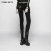 Punk Rave Store Punk Elastic Stitching Trousers With Broken Hole