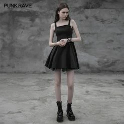 Punk Rave Store Punk Tie Rope Thick Chiffon Design Dress