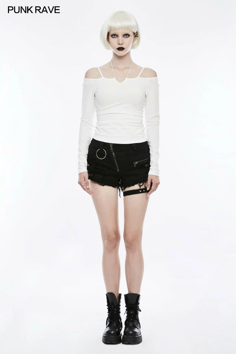 Punk Rave Store T Tie The Rope Strapless Long Sleeve Bottoming Shirts 14 Punk Rave Store T Tie The Rope Strapless Long Sleeve Bottoming Shirts