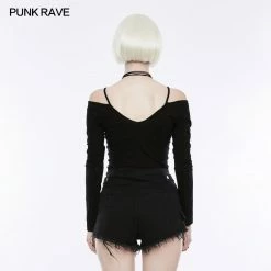 Punk Rave Store T Tie The Rope Strapless Long Sleeve Bottoming Shirts 16 Punk Rave Store T Tie The Rope Strapless Long Sleeve Bottoming Shirts