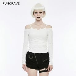 Punk Rave Store T Tie The Rope Strapless Long Sleeve Bottoming Shirts 20 Punk Rave Store T Tie The Rope Strapless Long Sleeve Bottoming Shirts