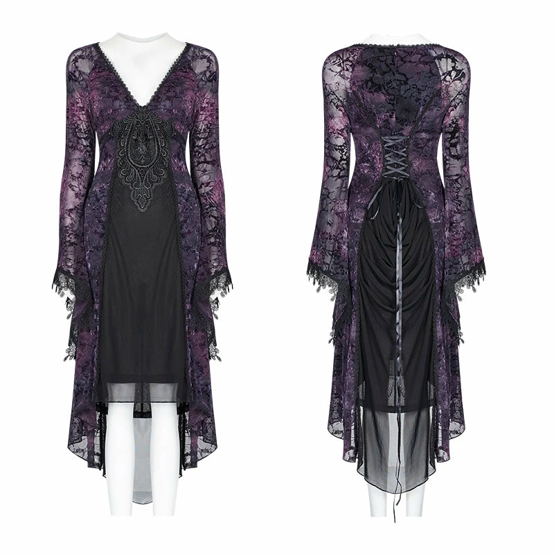 Punk Rave Store Gothic Goddess Classical Mid-length Dress 11 Punk Rave Store Gothic Goddess Classical Mid-length Dress