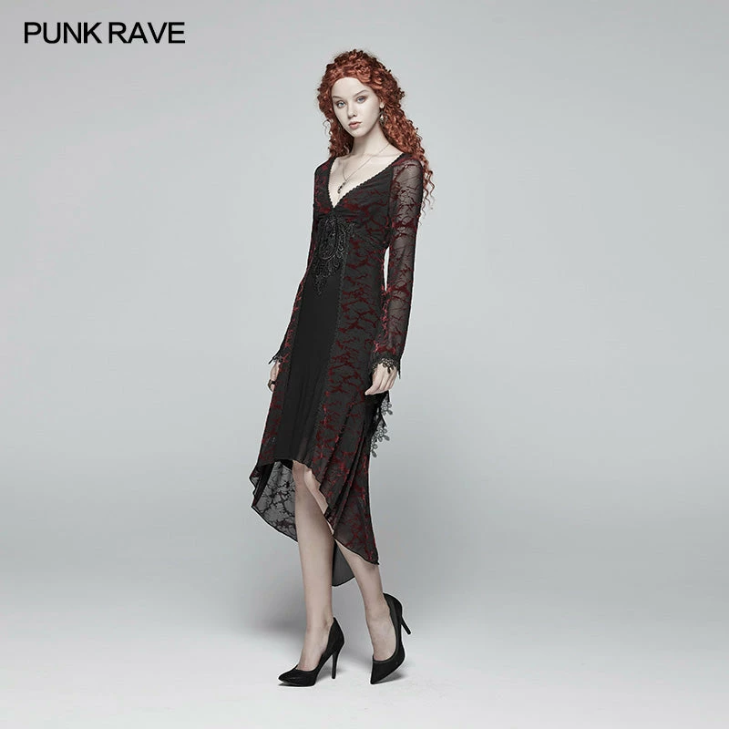 Punk Rave Store Gothic Goddess Classical Mid-length Dress 4 Punk Rave Store Gothic Goddess Classical Mid-length Dress