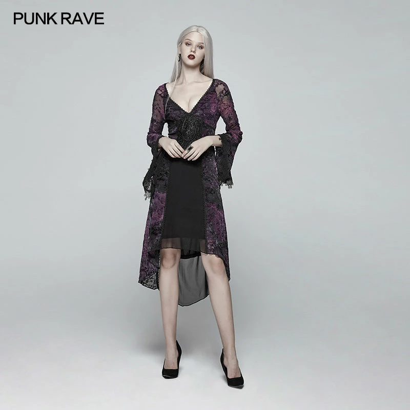 Punk Rave Store Gothic Goddess Classical Mid-length Dress 5 Punk Rave Store Gothic Goddess Classical Mid-length Dress