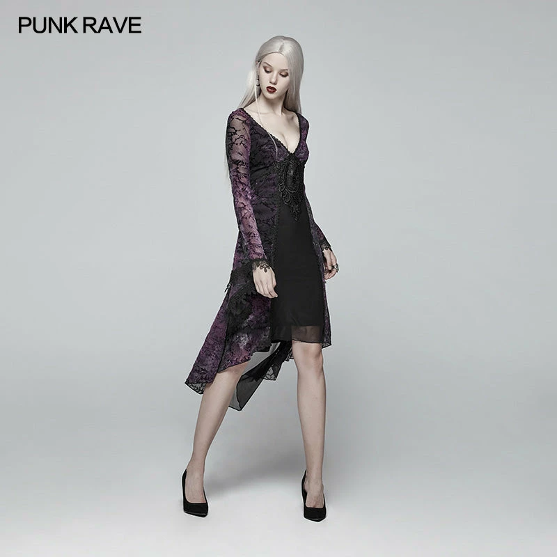 Punk Rave Store Gothic Goddess Classical Mid-length Dress 9 Punk Rave Store Gothic Goddess Classical Mid-length Dress