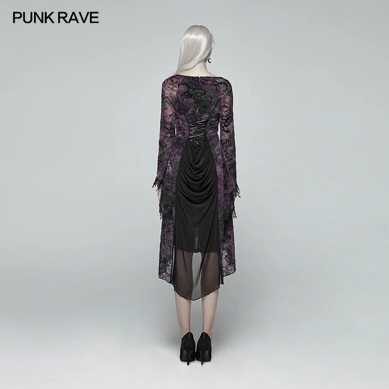Punk Rave Store Gothic Goddess Classical Mid-length Dress 10 Punk Rave Store Gothic Goddess Classical Mid-length Dress