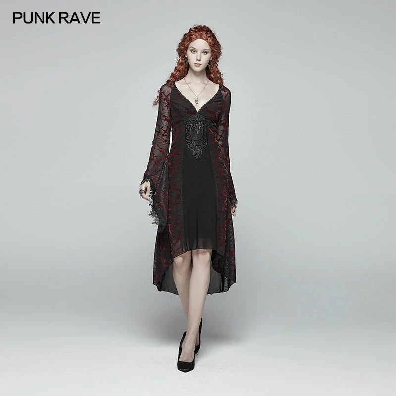 Punk Rave Store Gothic Goddess Classical Mid-length Dress 3 Punk Rave Store Gothic Goddess Classical Mid-length Dress