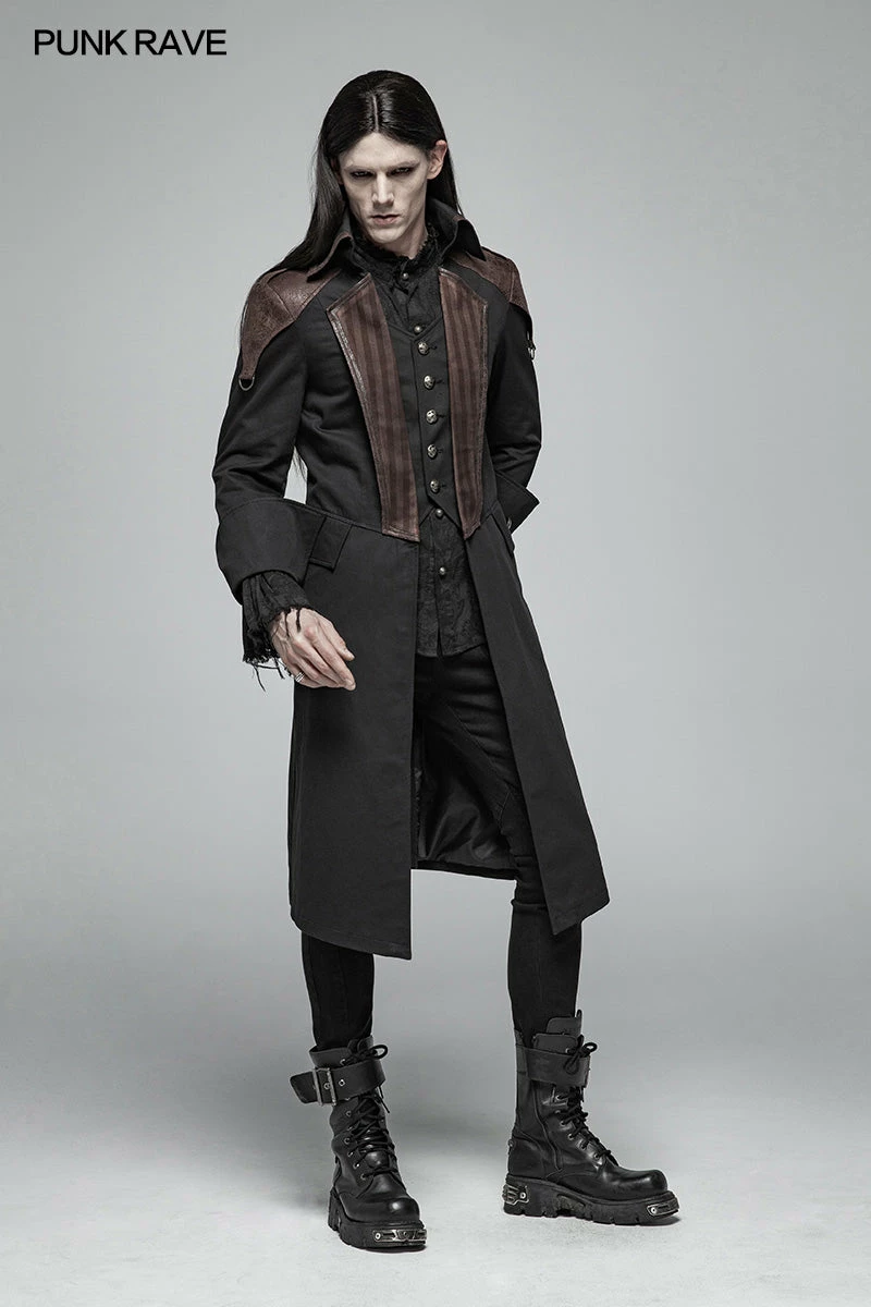 Punk Rave Store Steampunk Mens Mid-length Coat 6 Punk Rave Store Steampunk Mens Mid-length Coat