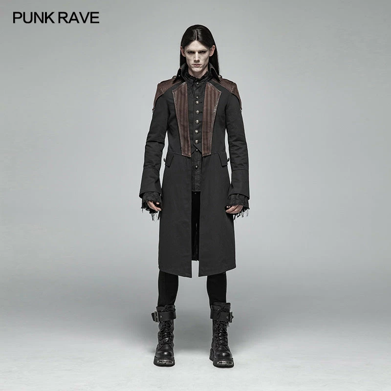 Punk Rave Store Steampunk Mens Mid-length Coat 3 Punk Rave Store Steampunk Mens Mid-length Coat