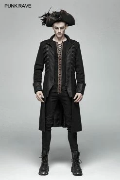 Punk Rave Store Steampunk Stand-up Collar Mid-length Coat
