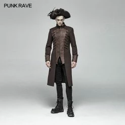 Punk Rave Store Steampunk Stand-up Collar Mid-length Coat